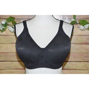 Modern Movement Bra Black Style Y92BN230 Wire Free 40DD Floral Comfort Strap